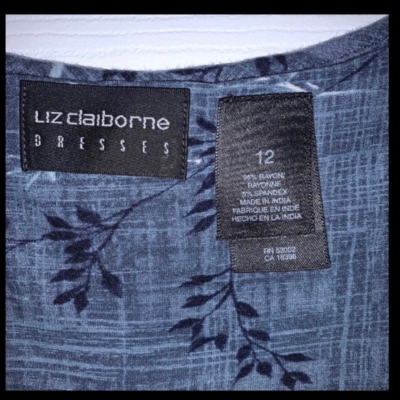 NWOT, 2 Piece Liz Claiborne Blue, Top & Dress, Size 12 - Picture 3 of 8